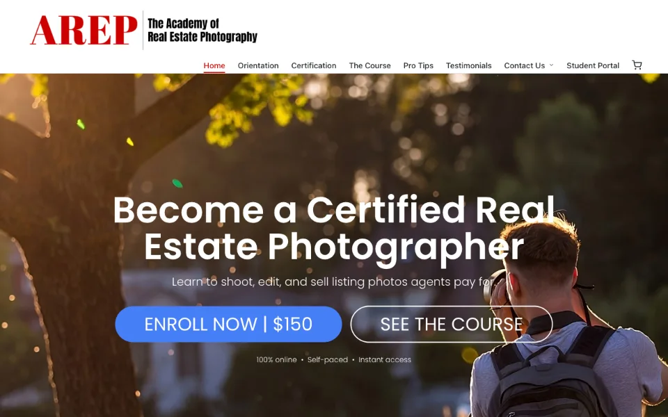 The The Academy home page before the redesign